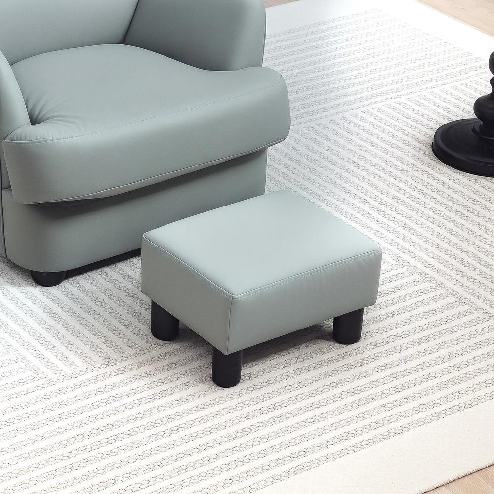 HOMCOM PU Leather Footstool Ottoman Cube with 4 Plastic Legs Additional View 13