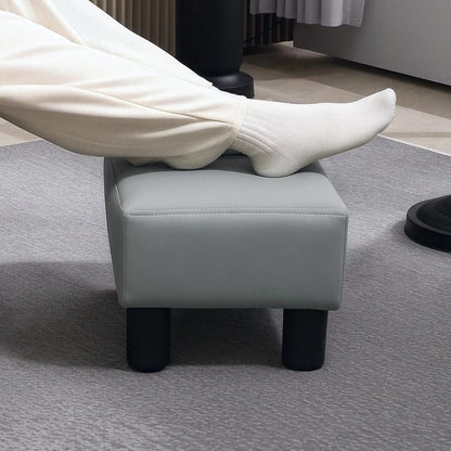 HOMCOM PU Leather Footstool Ottoman Cube with 4 Plastic Legs Additional View 17