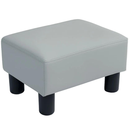 HOMCOM PU Leather Footstool Ottoman Cube with 4 Plastic Legs Additional View 22