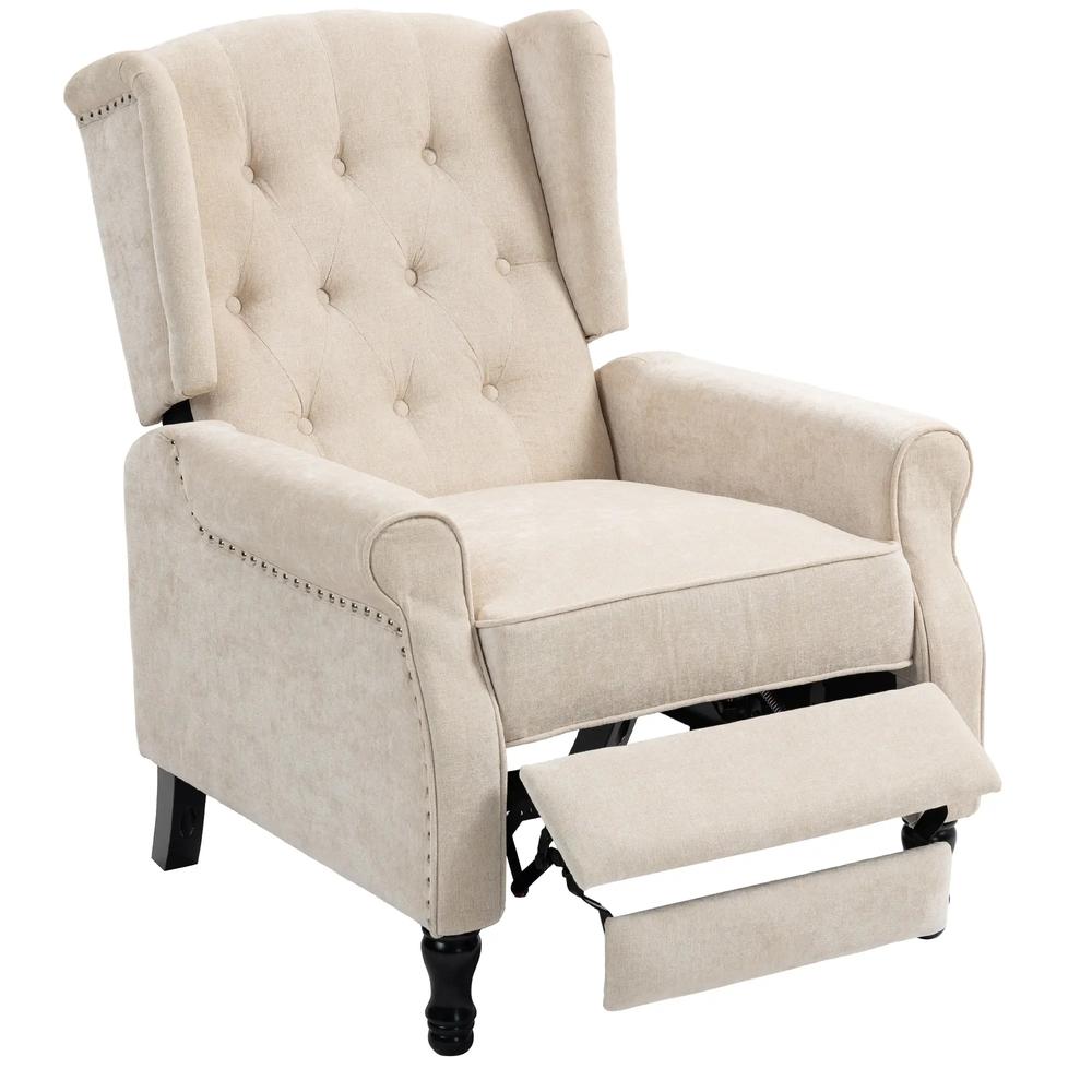 HOMCOM 150&deg; Reclining Vintage Armchair, with footrest Additional View 13