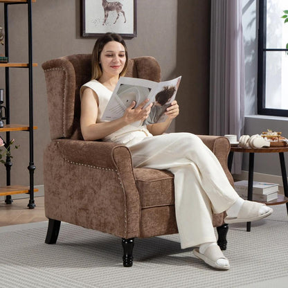 HOMCOM 150&deg; Reclining Vintage Armchair, with footrest Additional View 15