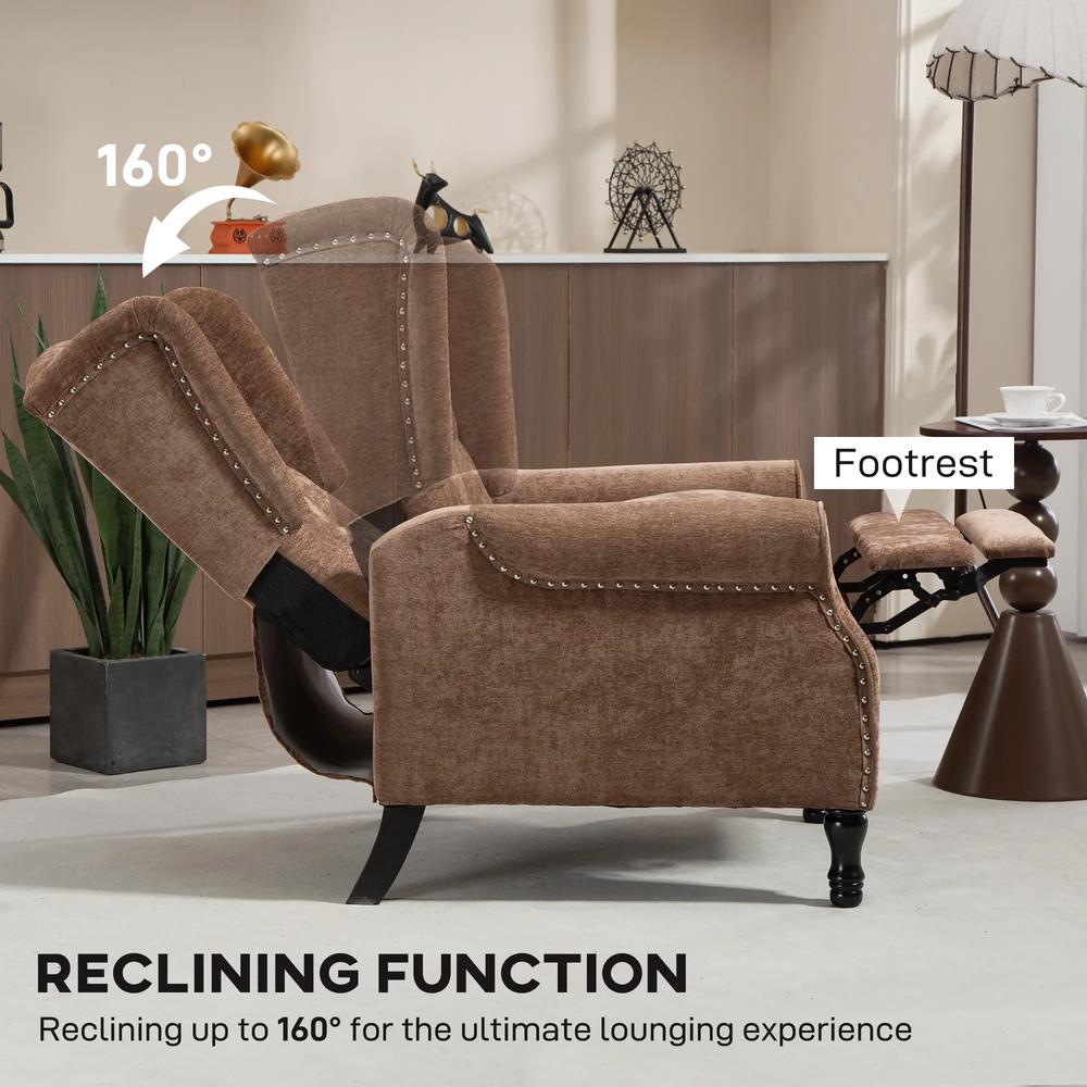 HOMCOM 150&deg; Reclining Vintage Armchair, with footrest Additional View 17