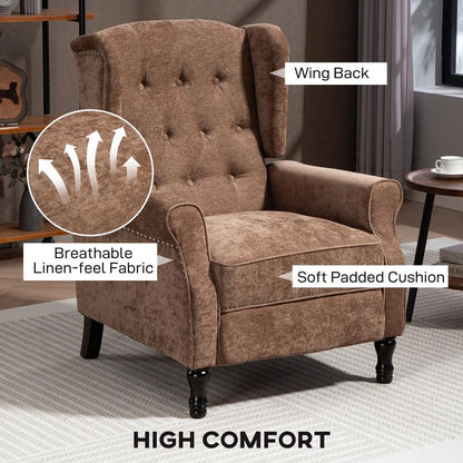 HOMCOM 150&deg; Reclining Vintage Armchair, with footrest Additional View 18