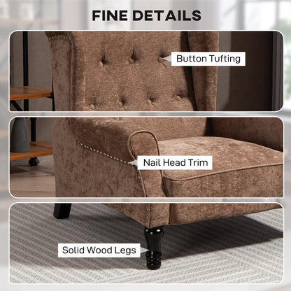 HOMCOM 150&deg; Reclining Vintage Armchair, with footrest Additional View 19