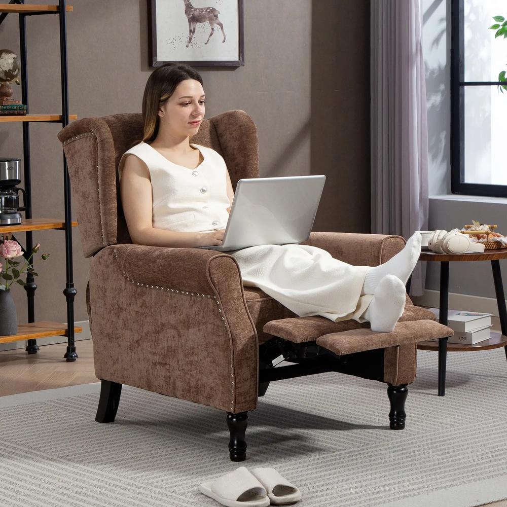 HOMCOM 150&deg; Reclining Vintage Armchair, with footrest Additional View 20