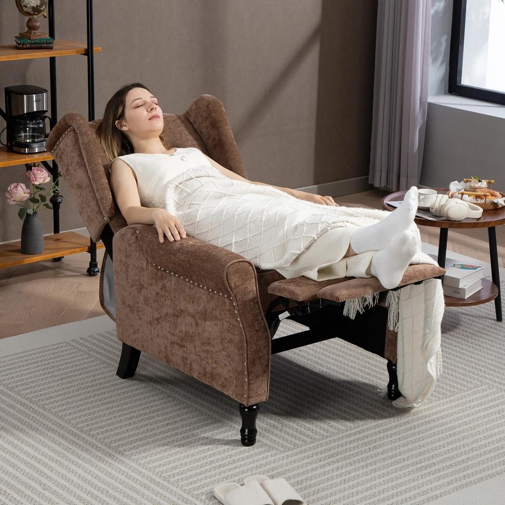 HOMCOM 150&deg; Reclining Vintage Armchair, with footrest Additional View 21