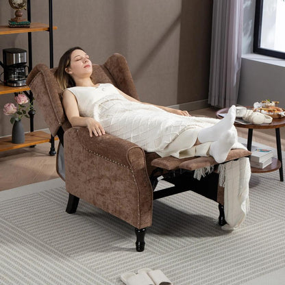 HOMCOM 150&deg; Reclining Vintage Armchair, with footrest Additional View 21