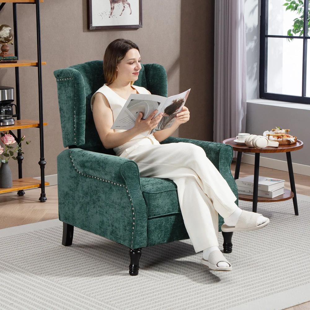 HOMCOM 150&deg; Reclining Vintage Armchair, with footrest Additional View 26