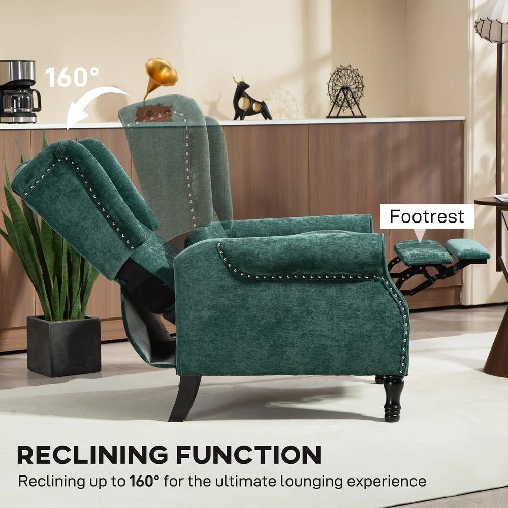 HOMCOM 150&deg; Reclining Vintage Armchair, with footrest Additional View 28
