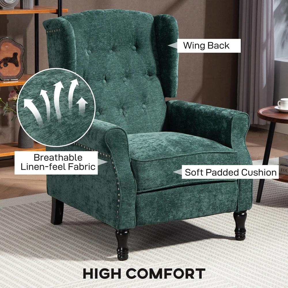 HOMCOM 150&deg; Reclining Vintage Armchair, with footrest Additional View 29