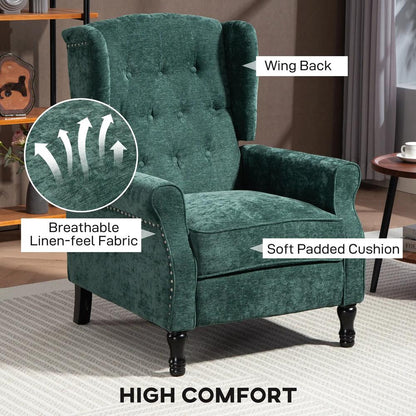 HOMCOM 150&deg; Reclining Vintage Armchair, with footrest Additional View 29