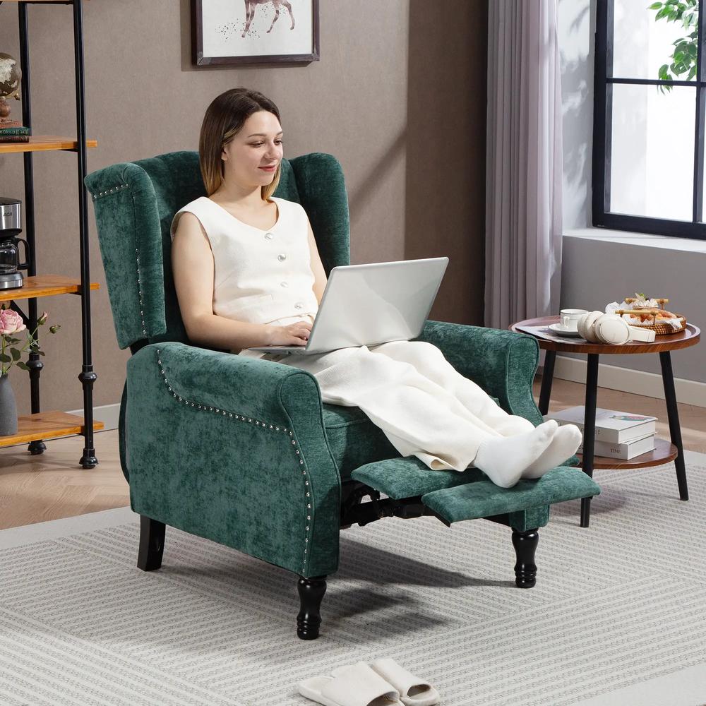 HOMCOM 150&deg; Reclining Vintage Armchair, with footrest Additional View 31