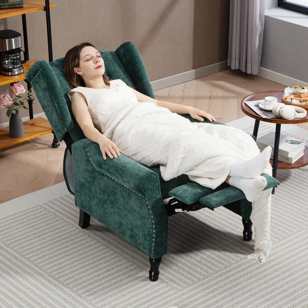 HOMCOM 150&deg; Reclining Vintage Armchair, with footrest Additional View 32