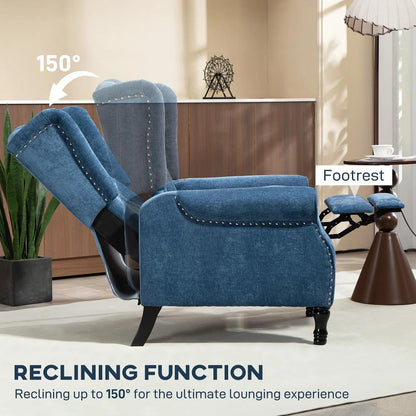 HOMCOM 150&deg; Reclining Vintage Armchair, with footrest Additional View 39