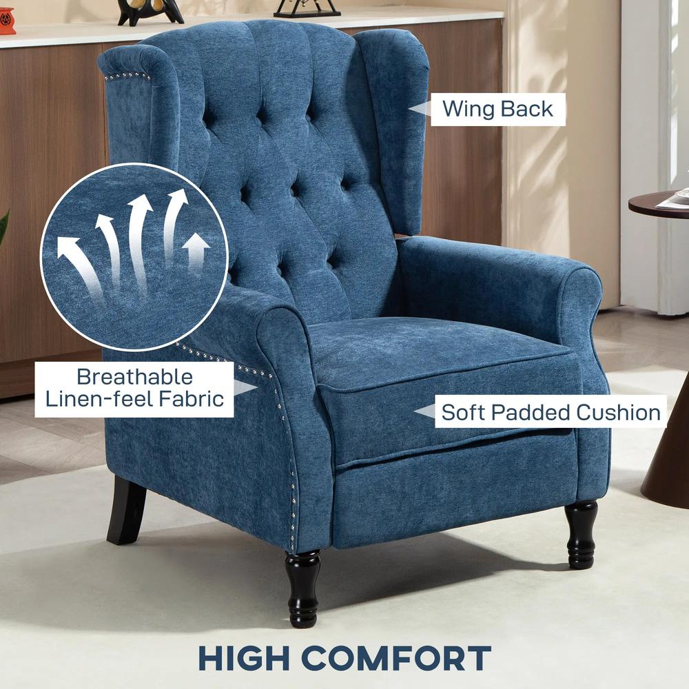 HOMCOM 150&deg; Reclining Vintage Armchair, with footrest Additional View 40