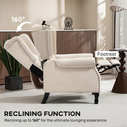 HOMCOM 150&deg; Reclining Vintage Armchair, with footrest Additional View 4