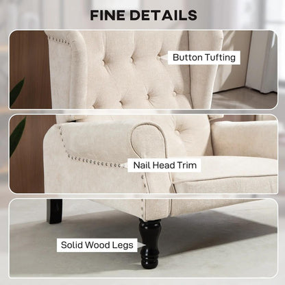 HOMCOM 150&deg; Reclining Vintage Armchair, with footrest Additional View 6