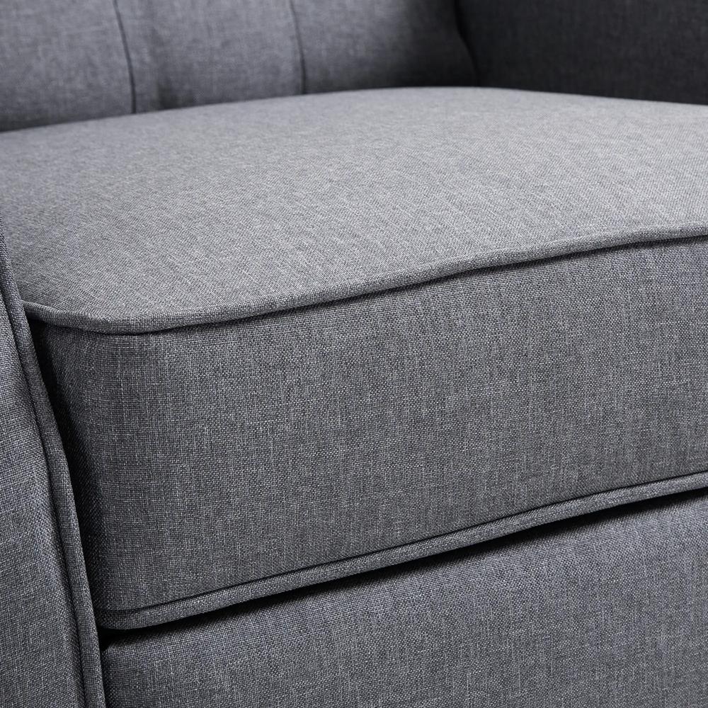 HOMCOM Recliner Armchair, Vintage Reclining Chair with Nail Head Trim, Wingback Chair with Button Tufted Back and Footrest, for Living Room Additional View 17
