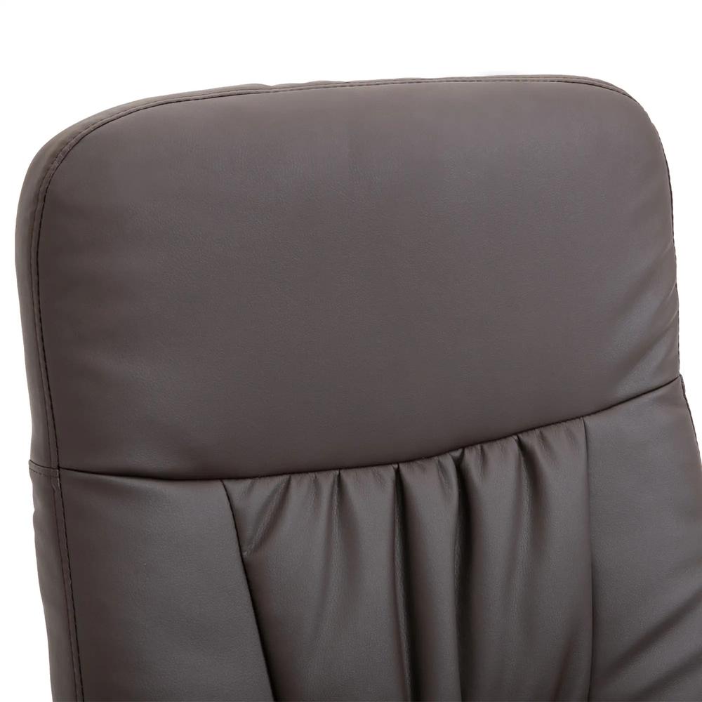 HOMCOM Executive Recliner Chair High Back and Footstool Armchair Lounge Seat Brown Additional View 8