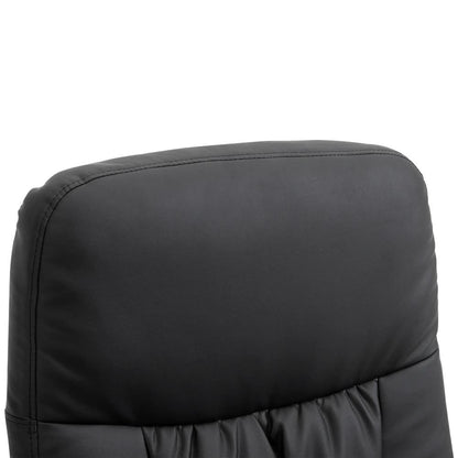 HOMCOM Swivel Recliner Chair with Footstool, PU Leather Armchair and Ottoman with High Back and Round Base for Living Room, Black Additional View 8