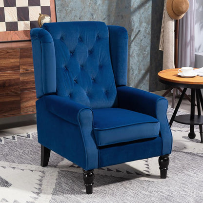HOMCOM Wingback Accent Chair, Retro Upholstered Button Tufted Occasional Chair for Living Room and Bedroom 833-695V72 Additional View 60