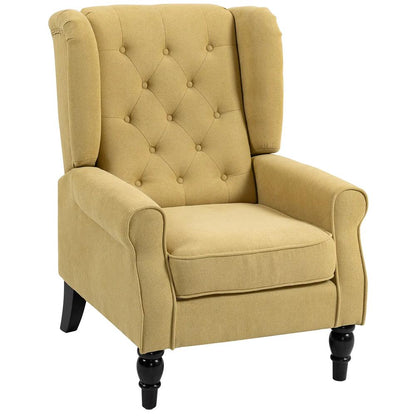 HOMCOM Wingback Accent Chair, Retro Upholstered Button Tufted Occasional Chair for Living Room and Bedroom 833-695V74 Additional View 22