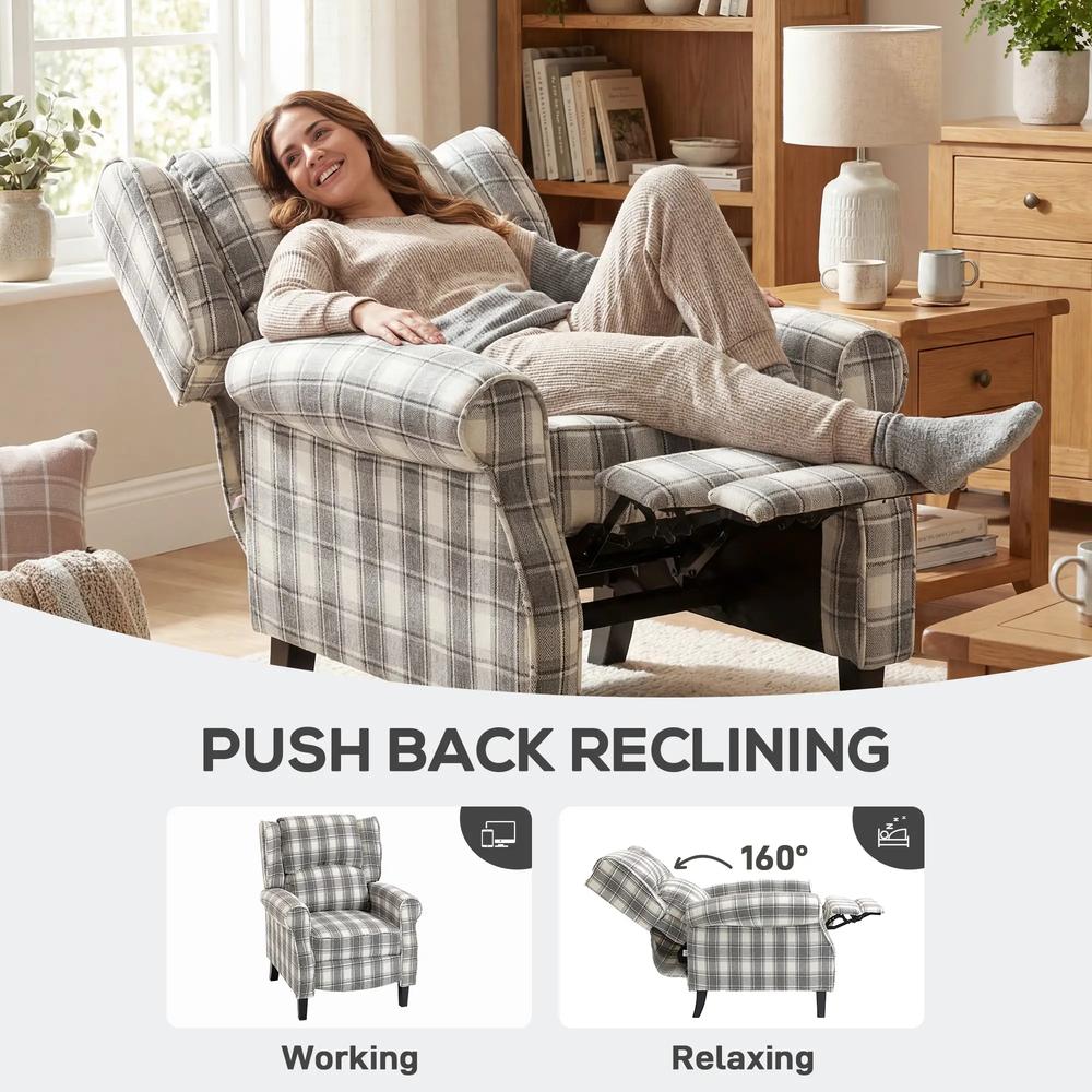 HOMCOM 160&deg; Reclining Armchair, with Footrest Additional View 15