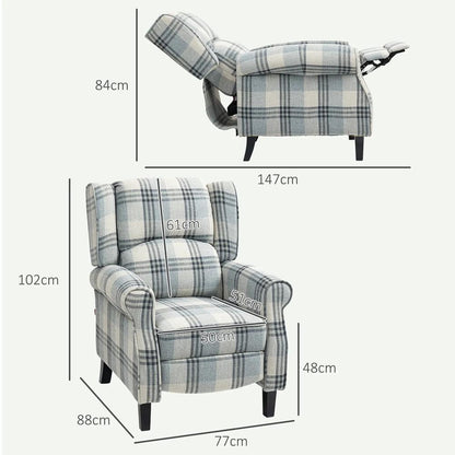 HOMCOM 160&deg; Reclining Armchair, with Footrest Additional View 3