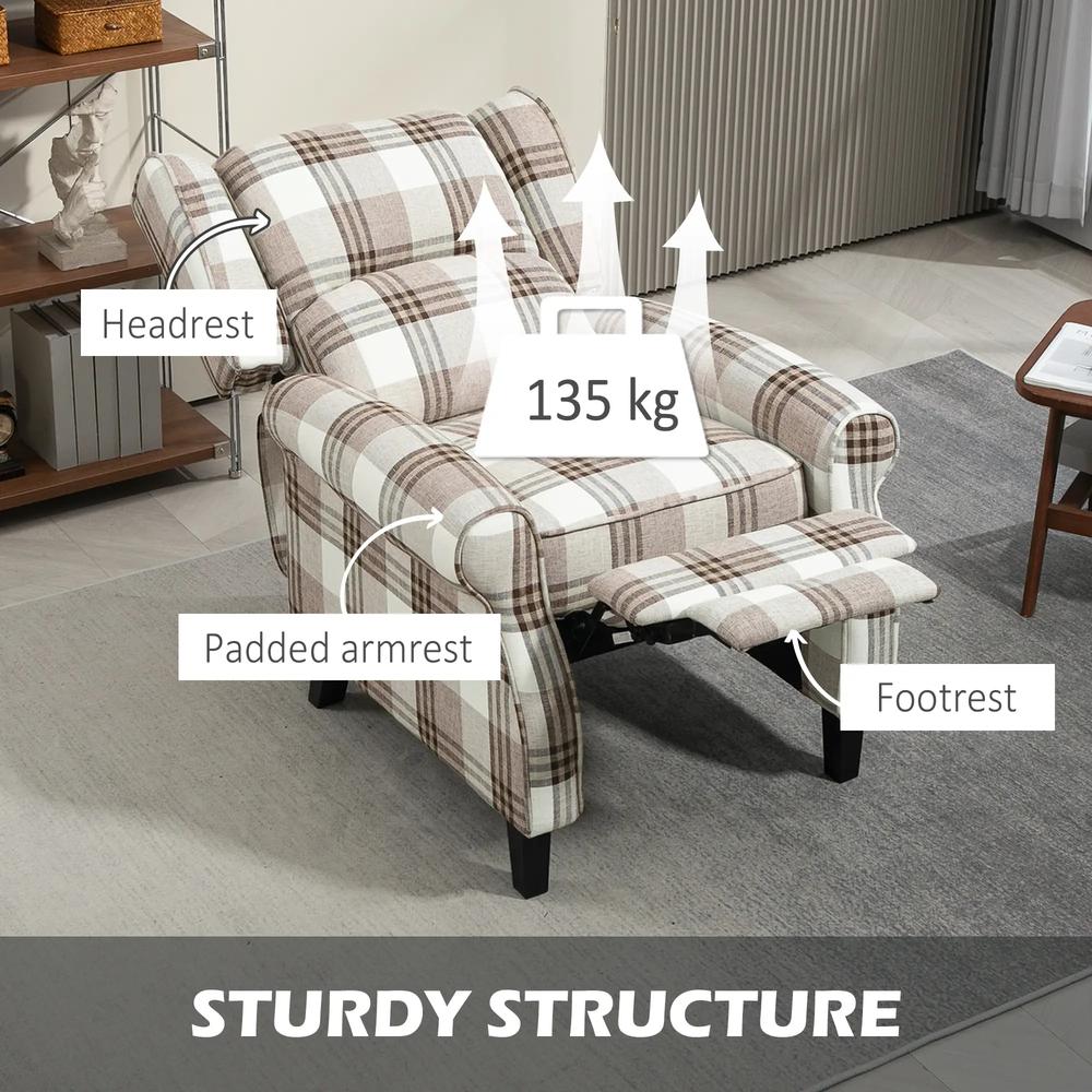 HOMCOM 160&deg; Reclining Armchair, with Footrest Additional View 31