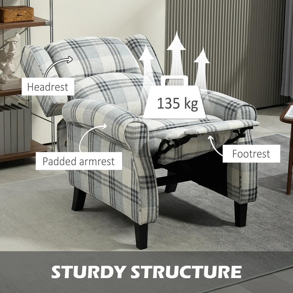HOMCOM 160&deg; Reclining Armchair, with Footrest Additional View 6