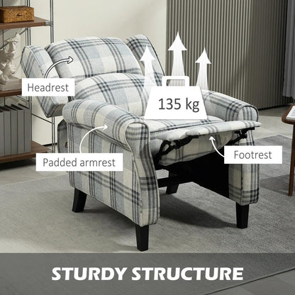 HOMCOM 160&deg; Reclining Armchair, with Footrest Additional View 6