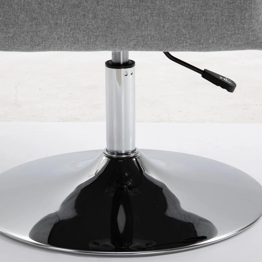 HOMCOM Swivel Accent Chair, Linen Fabric Tub Vanity Chair, Modern Armchair with Adjustable Height and Lumbar Support for Living Room Bedroom Salon Make up Room Dressing Table Additional View 21