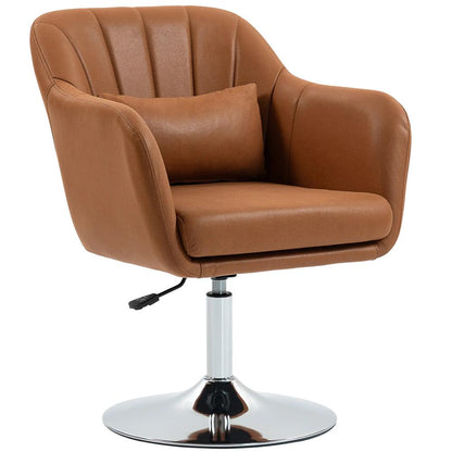 HOMCOM Swivel Accent Chair, Microfiber Cloth Tub Vanity Chair, Modern Armchair with Adjustable Height and Lumbar Support for Make up Room Dressing Table-833-757V73 Additional View 11