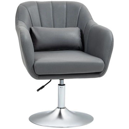 HOMCOM Swivel Accent Chair, Microfiber Cloth Tub Vanity Chair, Modern Armchair with Adjustable Height and Lumbar Support for Living Room Bedroom Salon Make up Room Dressing Table Additional View 11