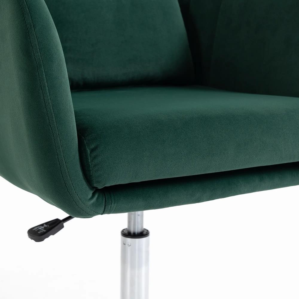 HOMCOM Retro Velvet Swivel Tub Chair with Steel Frame, Cushion Seat Additional View 11