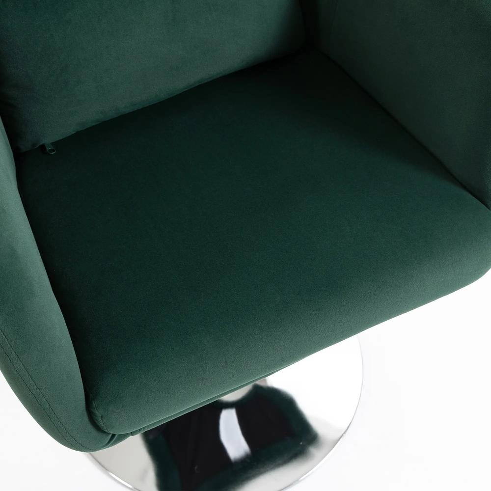 HOMCOM Retro Velvet Swivel Tub Chair with Steel Frame, Cushion Seat Additional View 12