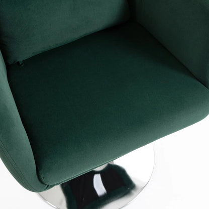 HOMCOM Retro Velvet Swivel Tub Chair with Steel Frame, Cushion Seat Additional View 12