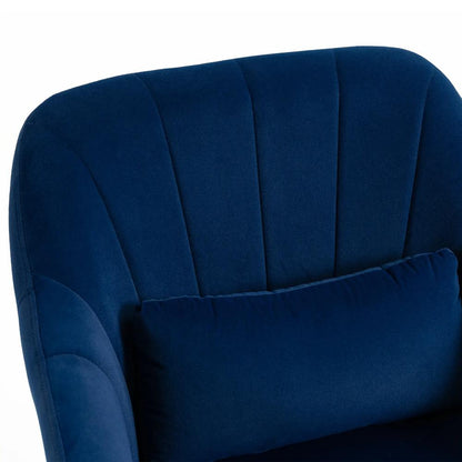 HOMCOM Retro Velvet Swivel Tub Chair with Steel Frame, Cushion Seat Additional View 25