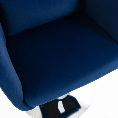HOMCOM Retro Velvet Swivel Tub Chair with Steel Frame, Cushion Seat Additional View 27