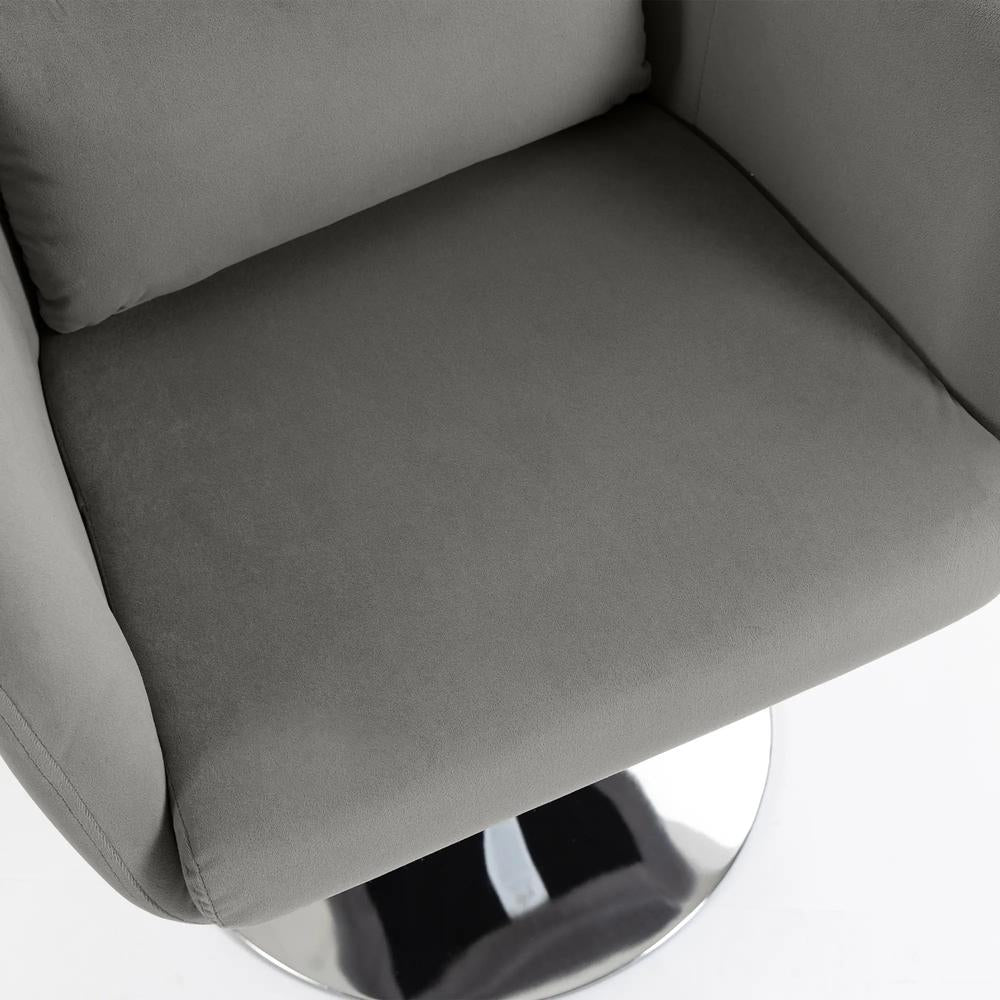 HOMCOM Retro Velvet Swivel Tub Chair with Steel Frame, Cushion Seat Additional View 42