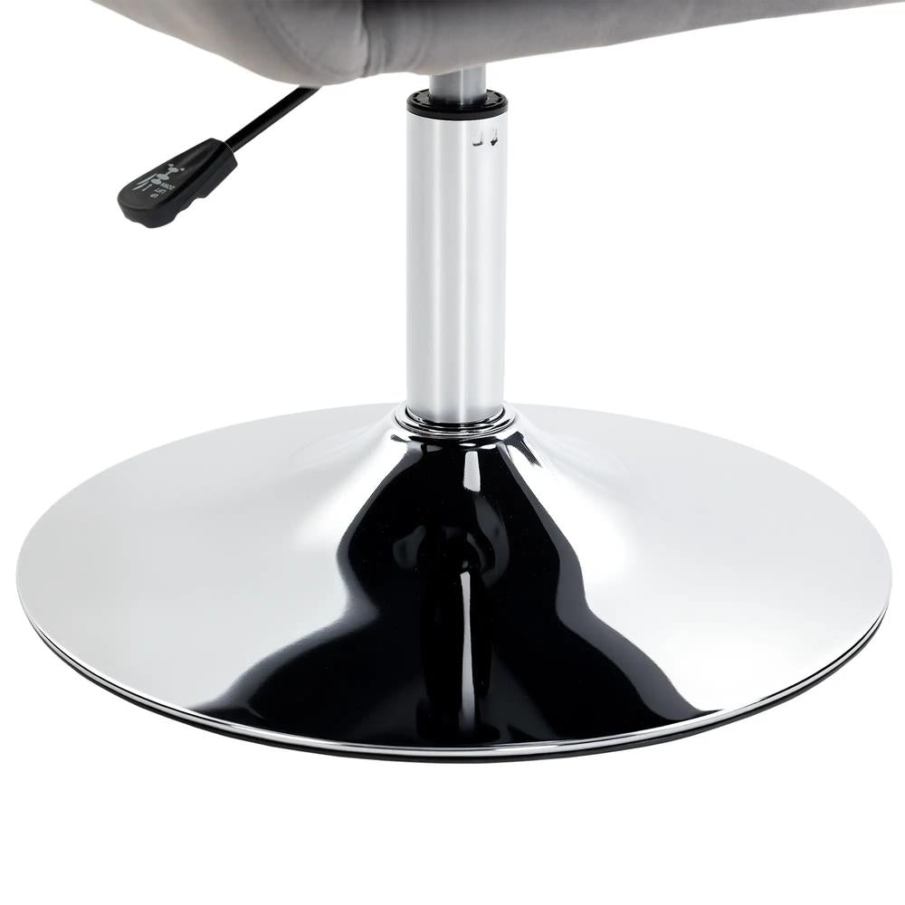 HOMCOM Retro Velvet Swivel Tub Chair with Steel Frame, Cushion Seat Additional View 43