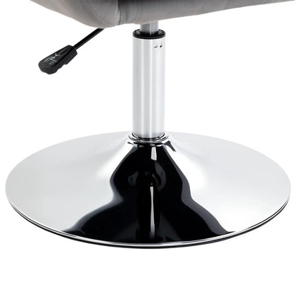 HOMCOM Retro Velvet Swivel Tub Chair with Steel Frame, Cushion Seat Additional View 43