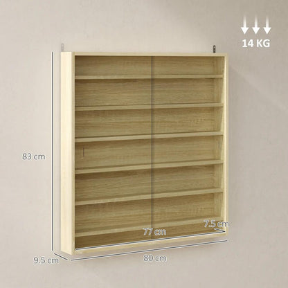 HOMCOM Six Shelf Display Cabinet, with Glass Doors Additional View 14
