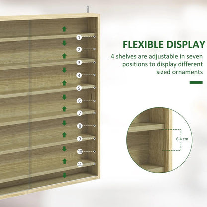HOMCOM Six Shelf Display Cabinet, with Glass Doors Additional View 15