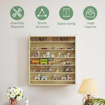 HOMCOM Six Shelf Display Cabinet, with Glass Doors Additional View 17