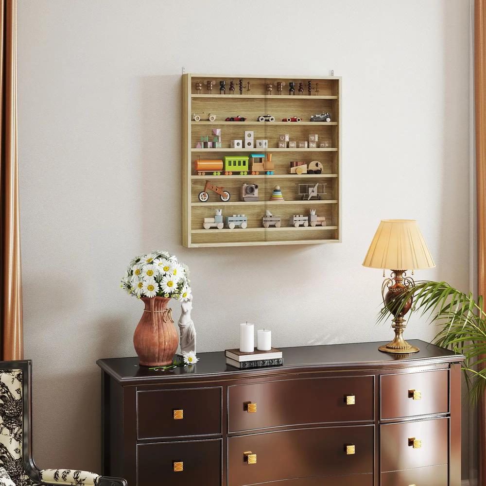HOMCOM Six Shelf Display Cabinet, with Glass Doors Additional View 18