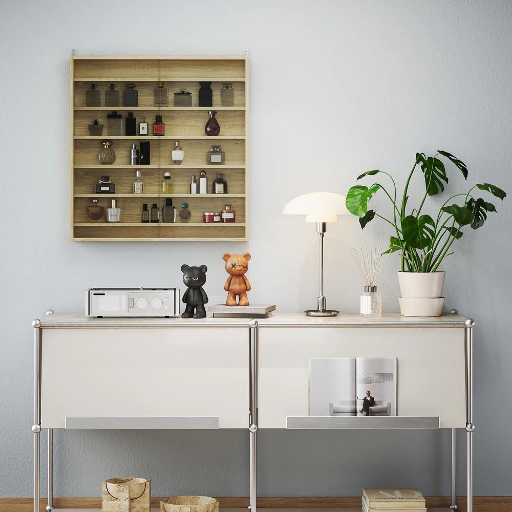 HOMCOM Six Shelf Display Cabinet, with Glass Doors Additional View 19