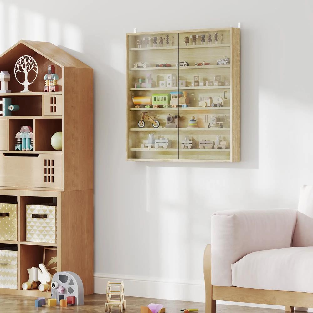 HOMCOM Six Shelf Display Cabinet, with Glass Doors Additional View 20