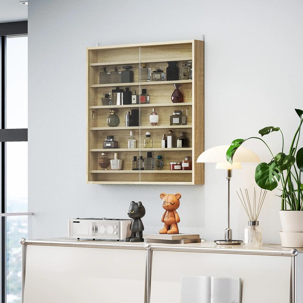 HOMCOM Six Shelf Display Cabinet, with Glass Doors Additional View 21