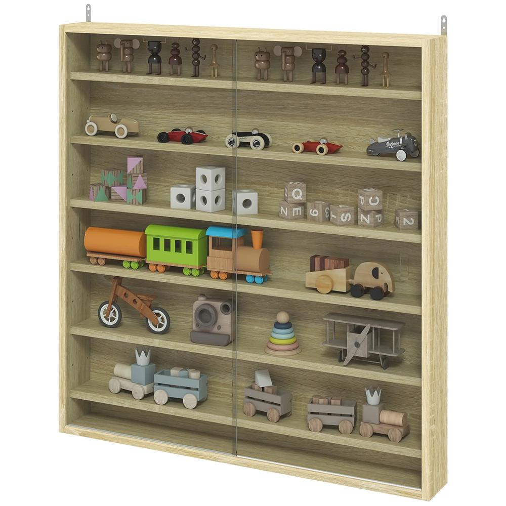 HOMCOM Six Shelf Display Cabinet, with Glass Doors Additional View 22